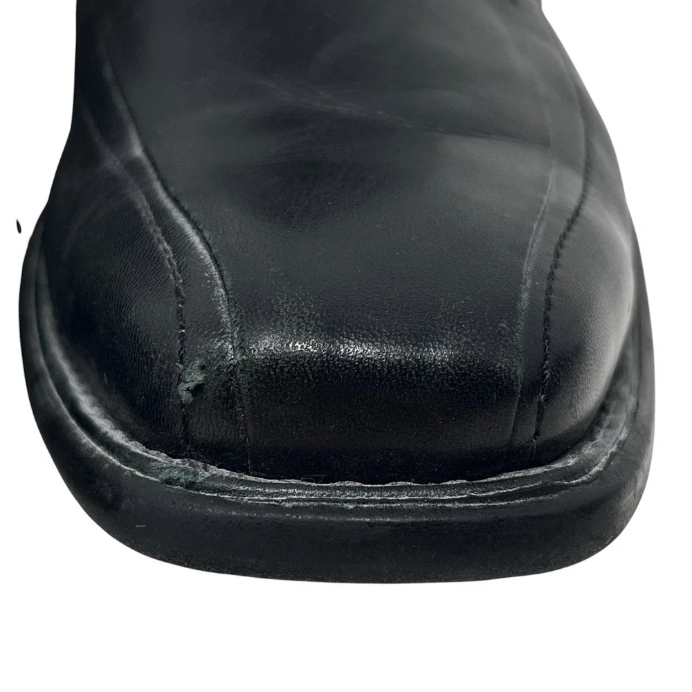 Johnston & Murphy Mens Black Leather Dress Shoes Lace‎ Up Square Toe Size 11M